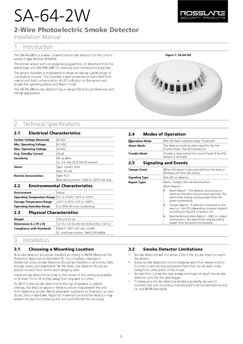 Rosslare SA-64-2W installation manual