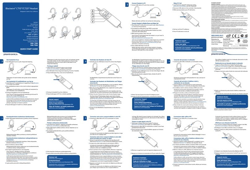 Plantronics Blackwire C720 User manual Plantronics Blackwire C720 User manual
