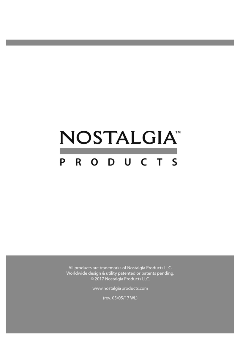 Nostalgia Electrics Nostalgia ICMWH Quick guide Nostalgia Electrics Nostalgia ICMWH Quick guide