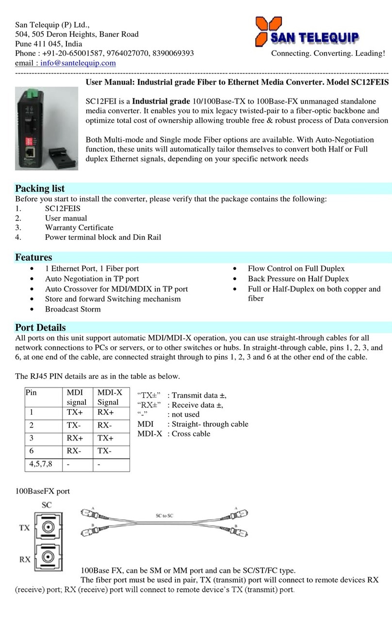 San Telequip SC12FEIS user manual