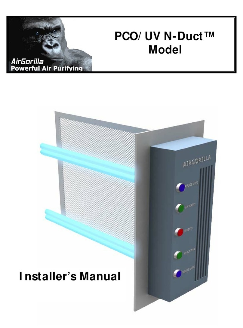 AirGorilla PCO/UV N-Duct Installer manual