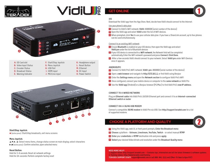 Teradek VidiUPRO instructions