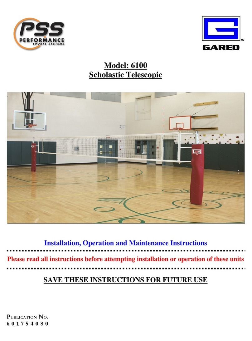 Gared Sports Scholastic Telescopic 6100 Installation, operation and maintenance instructions