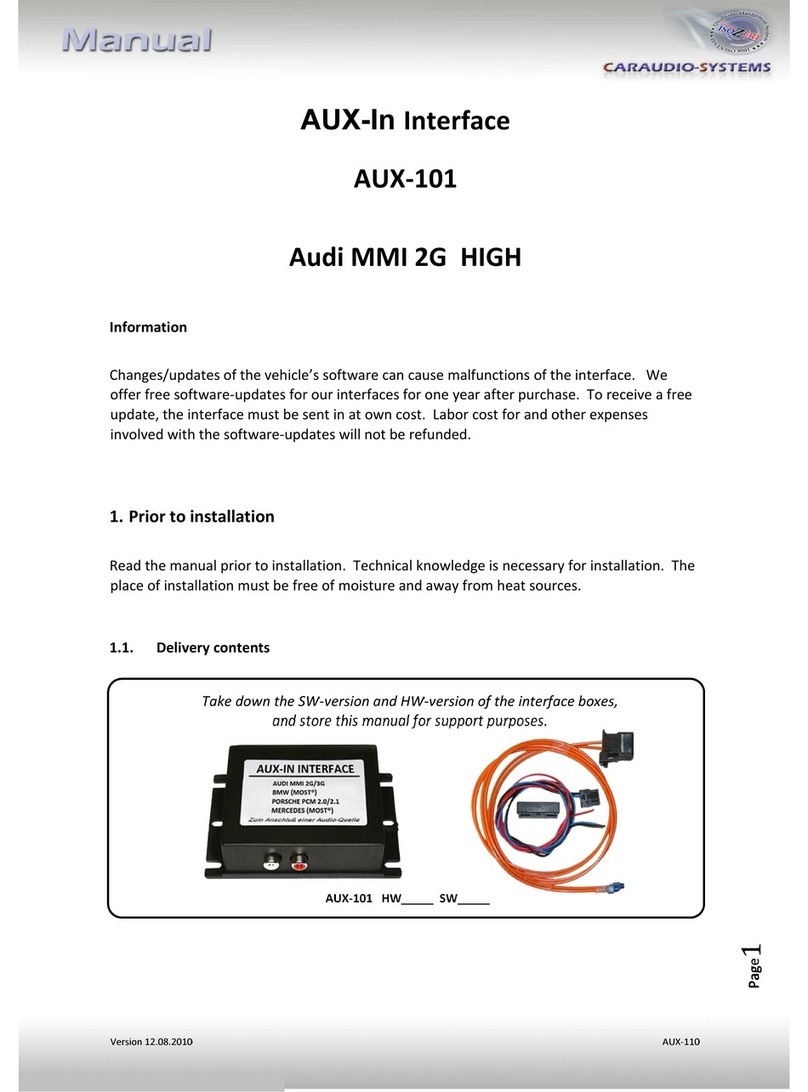 Caraudio-Systems AUX-101 manual