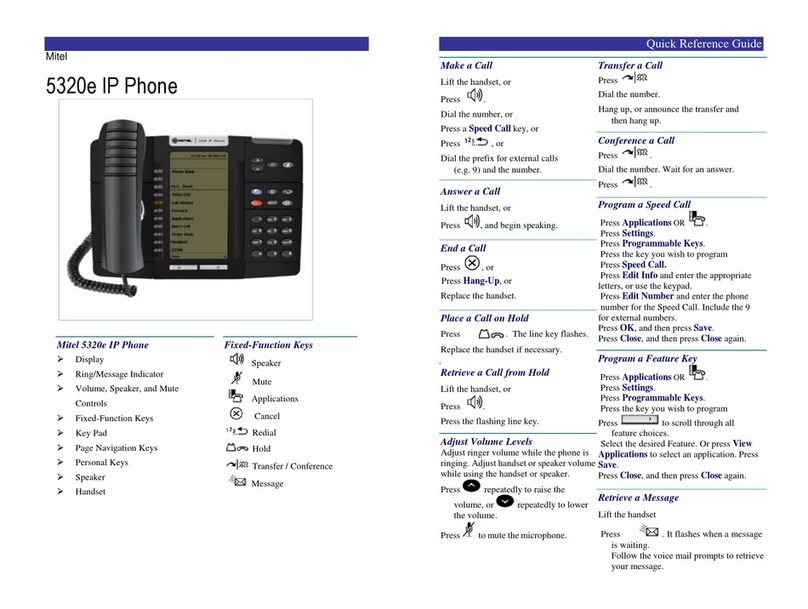 Mitel MiVoice Office 5320e User manual