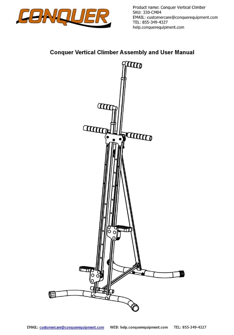 Conquer Vertical Climber Assembly and user's manual