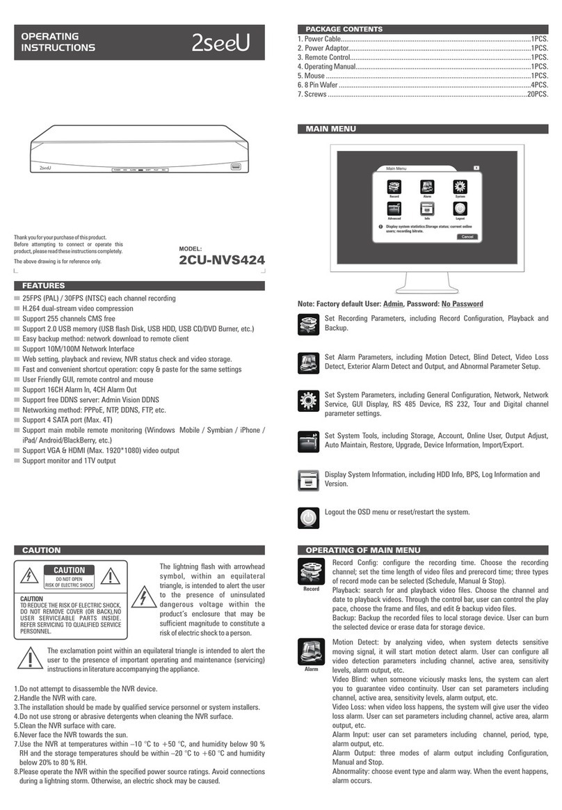 2seeU 2CU-NVS424 operating instructions