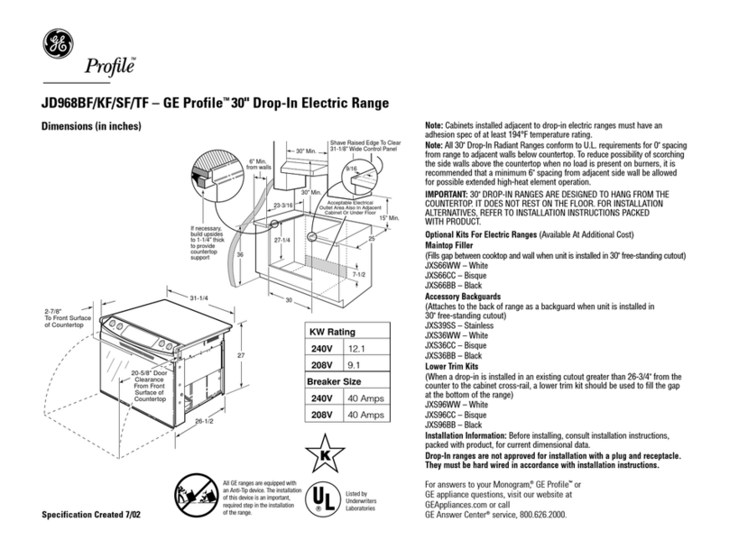 GE Profile JD968KFCC Manual