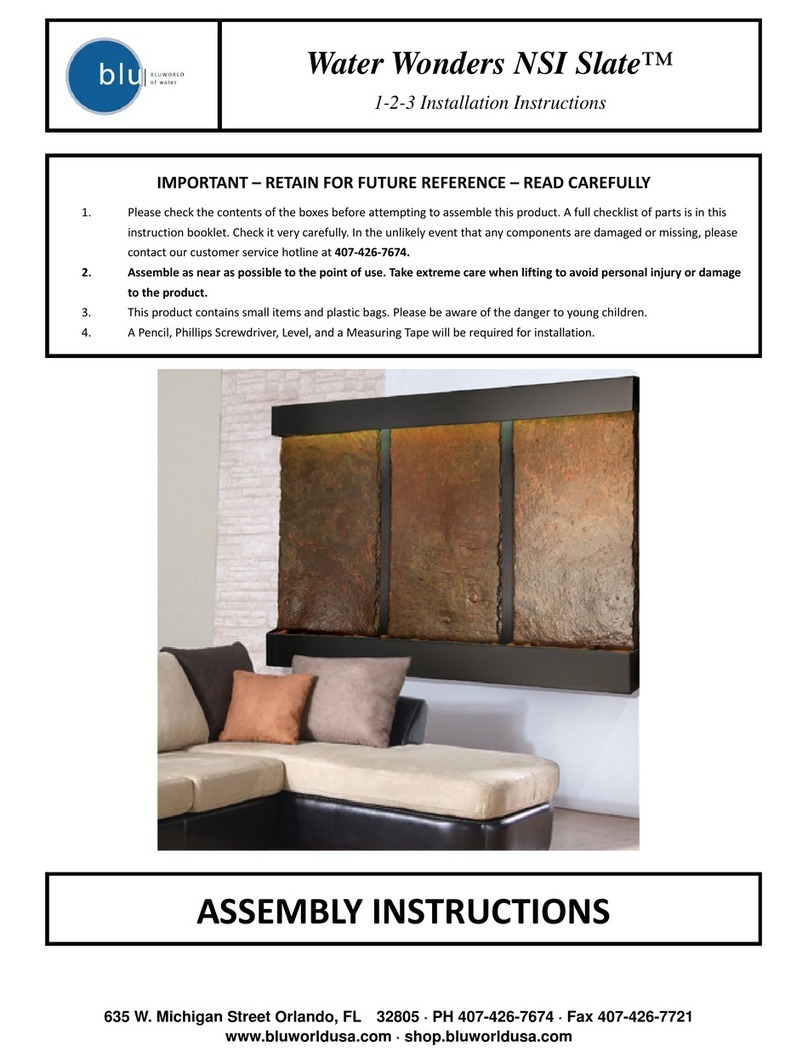 Bluworld Water Wonders NSI Slate Assembly instruction