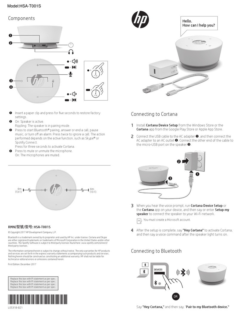 HP HSA-T001S quick start guide