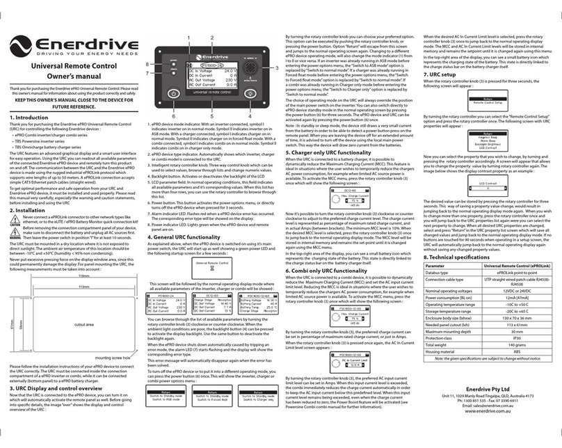 Enerdrive ePRO owner's manual