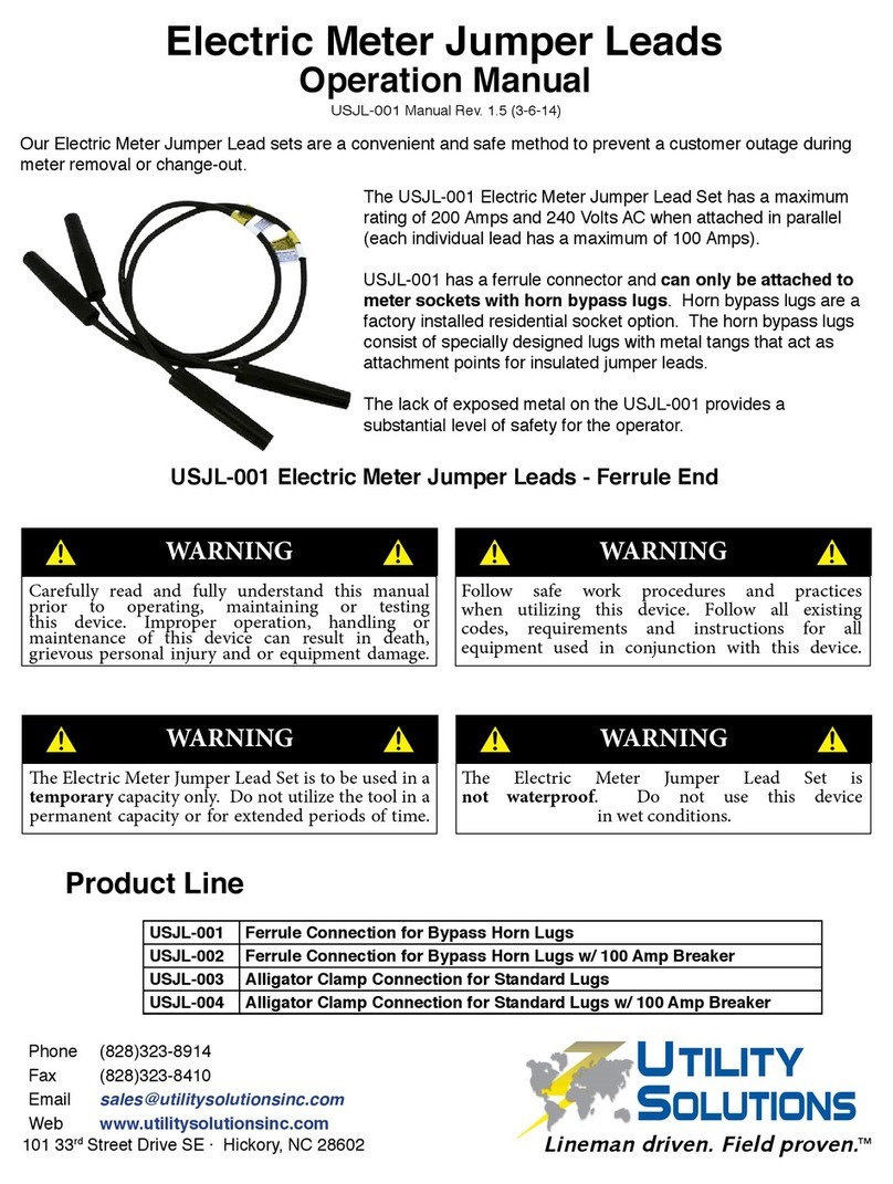 Utility Solutions USJL-002 Operation manual Utility Solutions USJL-002 Operation manual