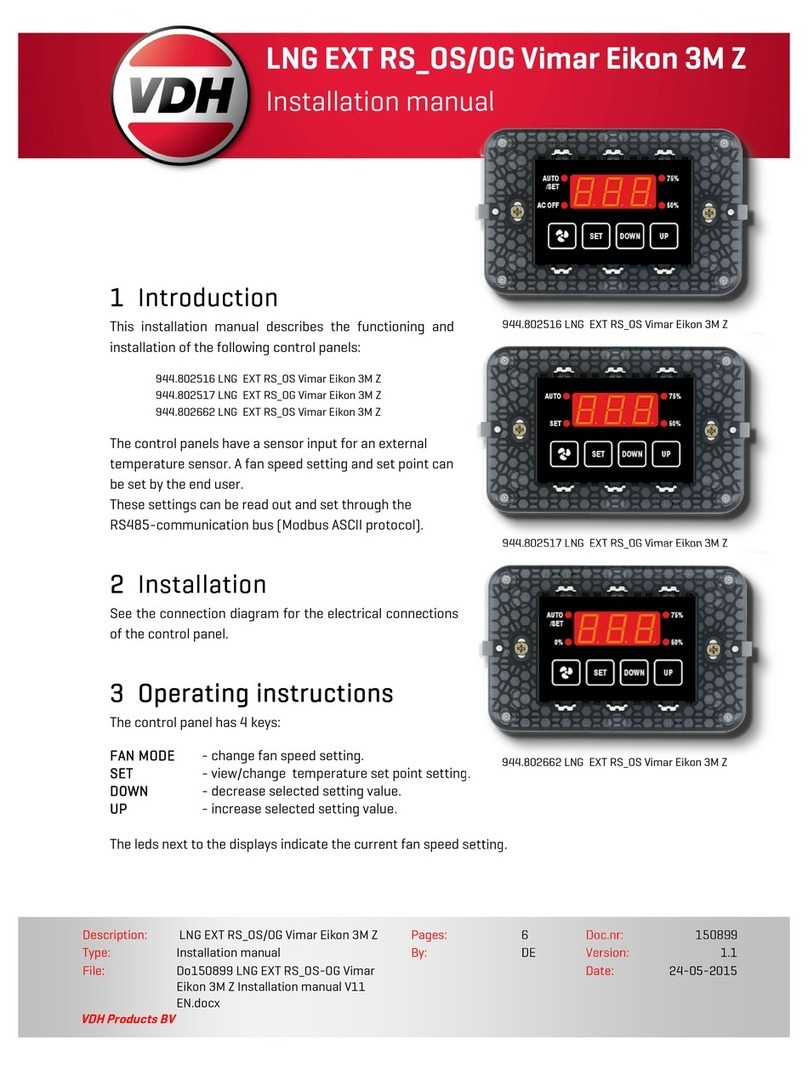 VDH LNG EXT RS_OS Vimar Eikon 3M Z installation manual