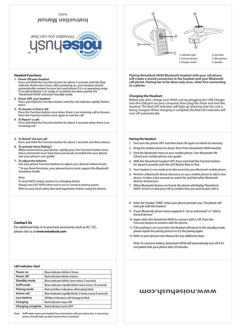 noisehush N450 instruction manual