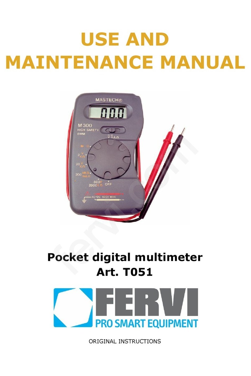 Fervi T051 Use and maintenance manual