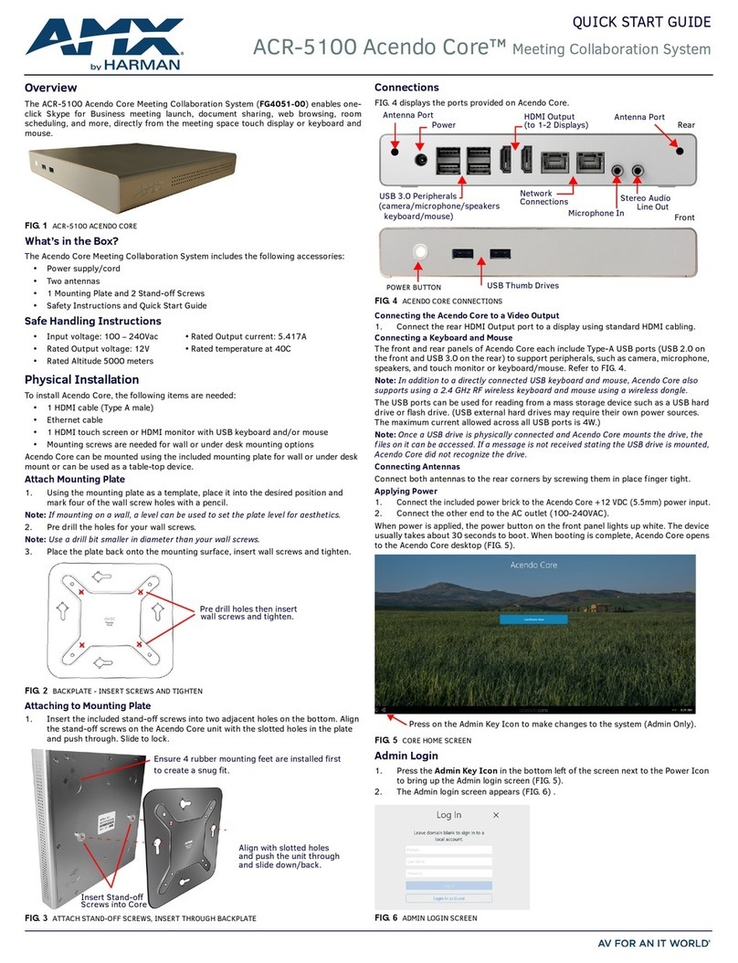 AMX Acendo Core ACR-5100 User manual