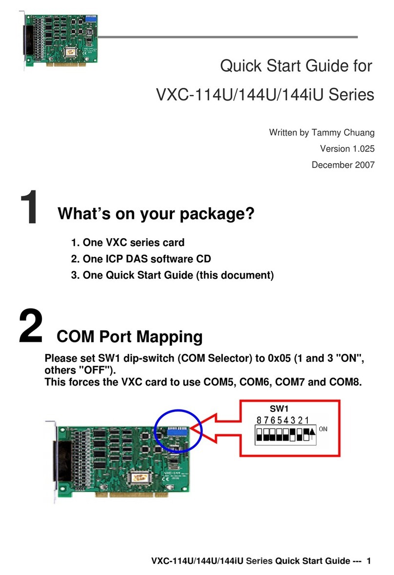 ICP DAS USA VXC-114U Series Quick start guide for
