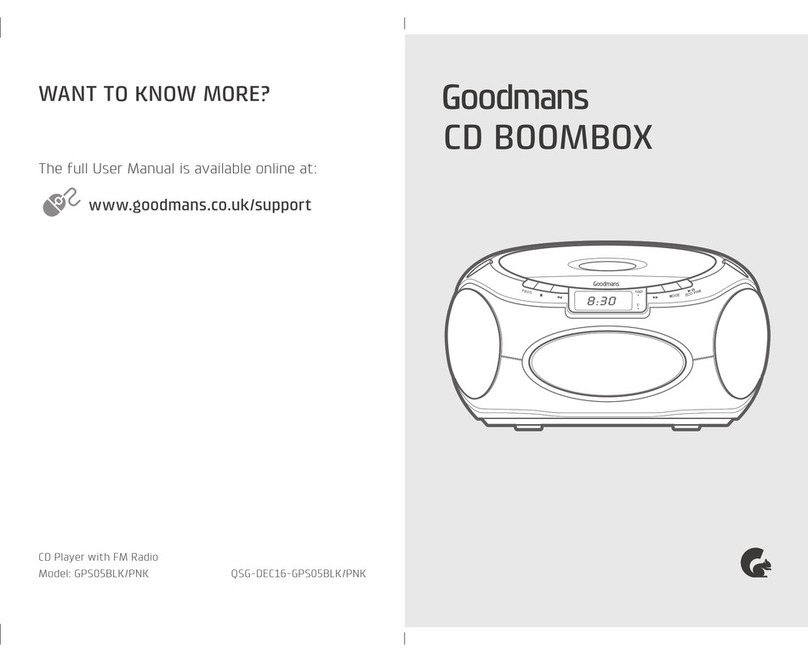 Goodmans GPS05BLK User manual Goodmans GPS05BLK User manual