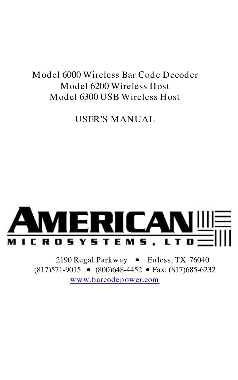 AMERICAN MICROSYSTEMS 6000 user manual