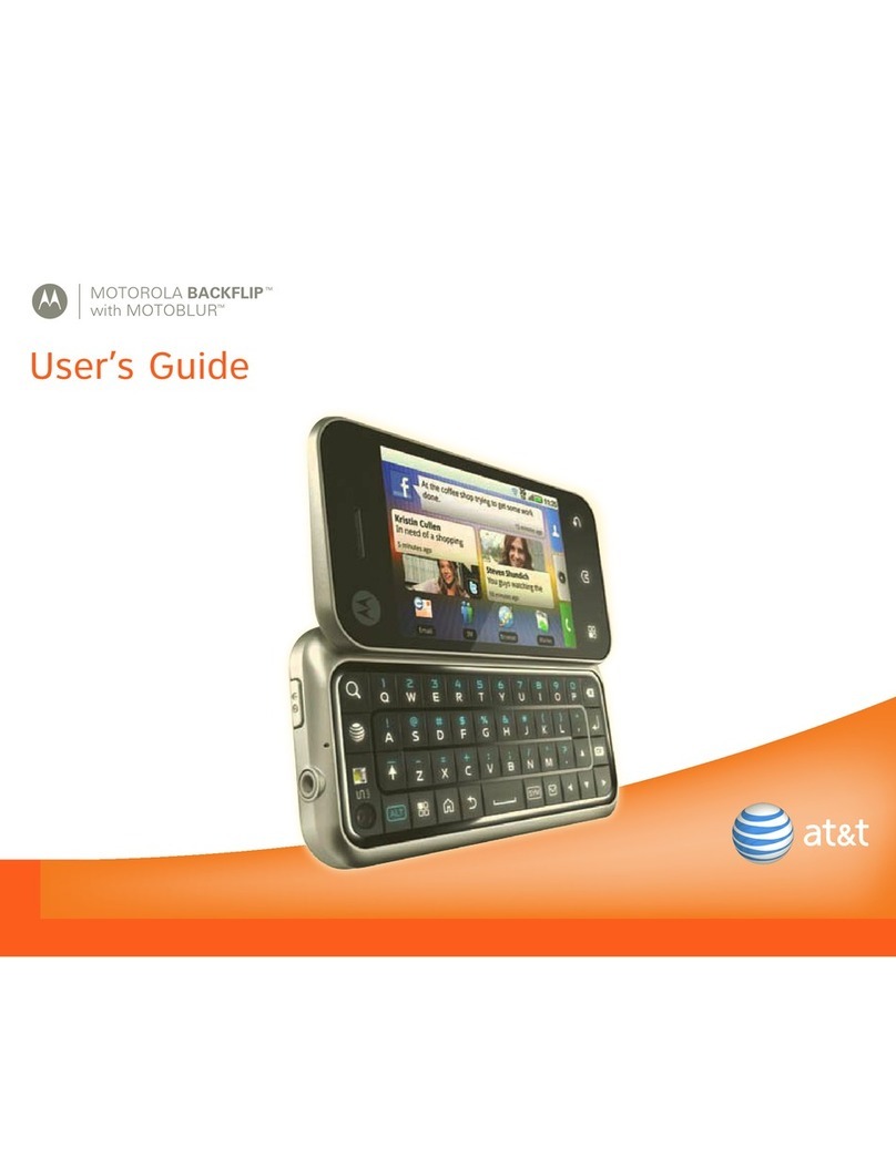 Motorola AT&T BACKFLIP with MOTOBLUR User manual