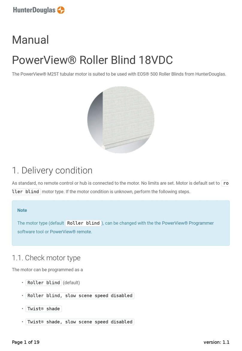 HunterDouglas PowerView M25T User manual