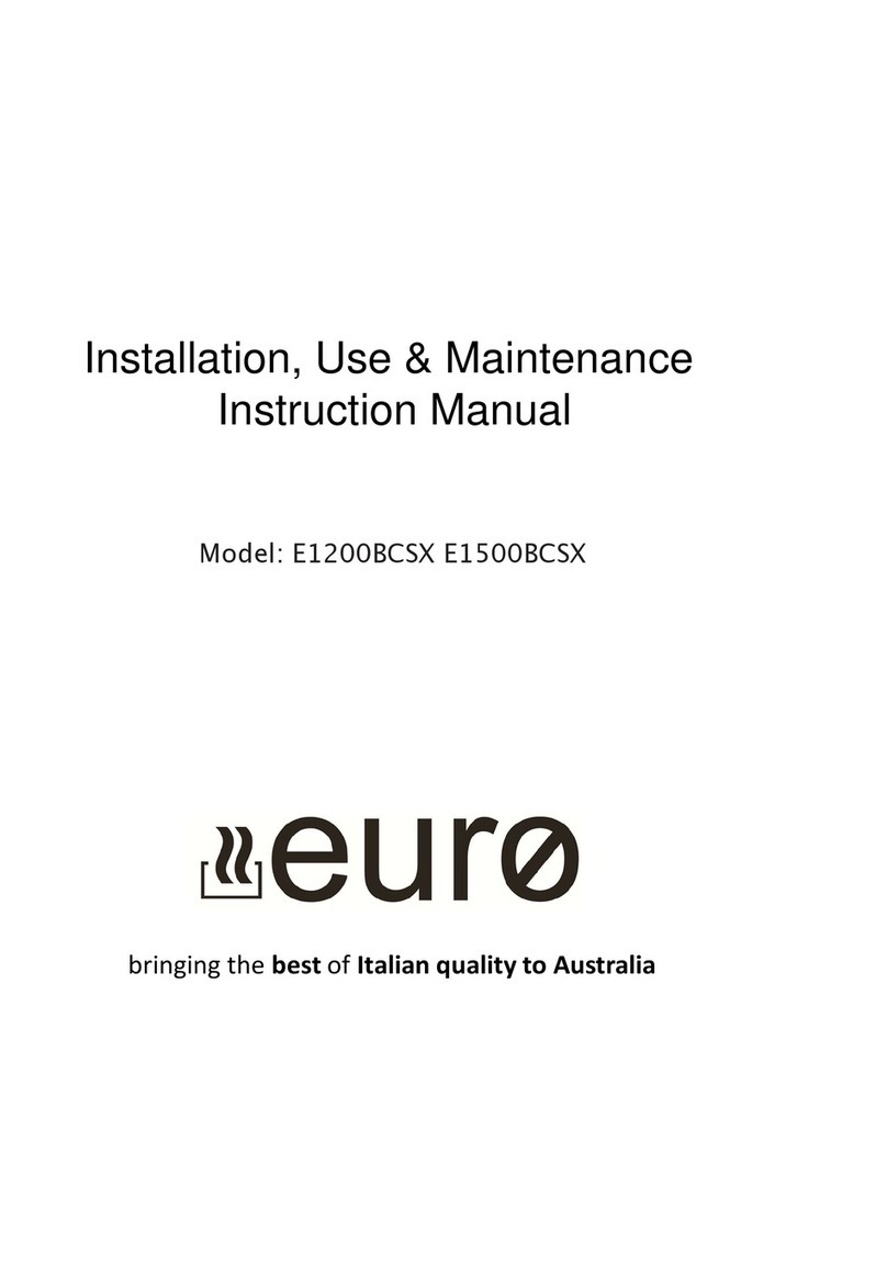 EURO E90BCSS Installation, use & maintenance instruction manual EURO E90BCSS Installation, use & maintenance instruction manual