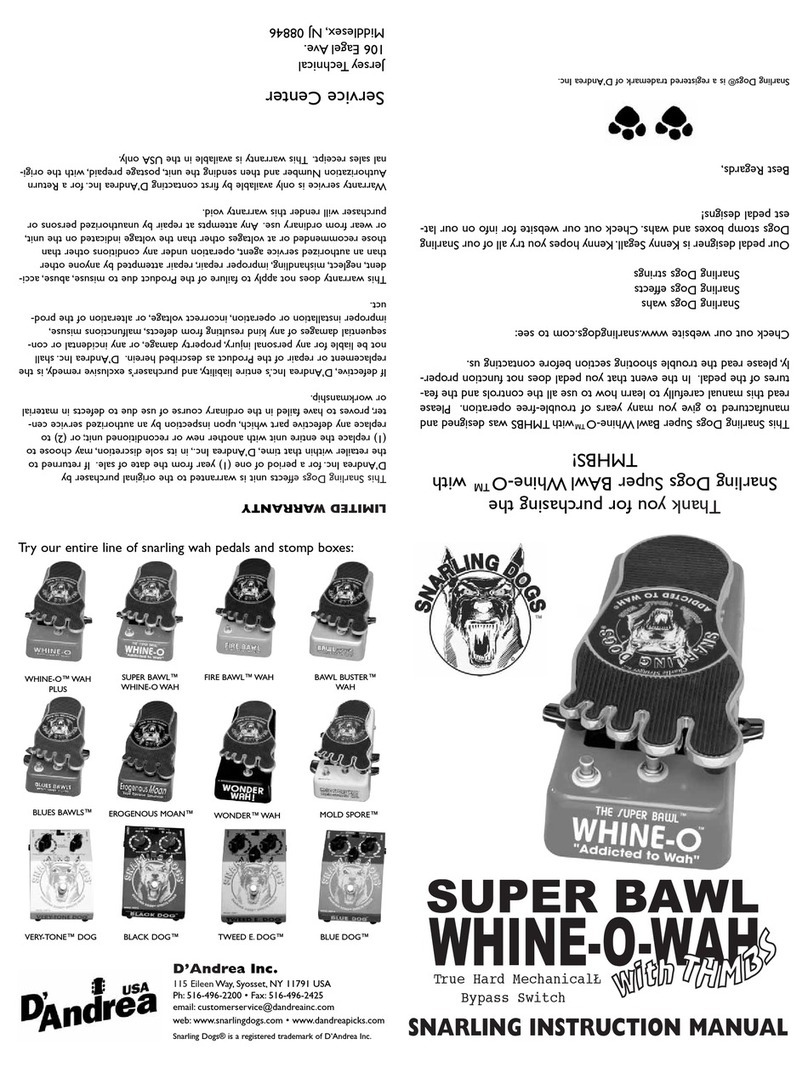 D'Andrea SUPER BAWL WHINE-O-WAH with THMBS Snarling Instruction Manual