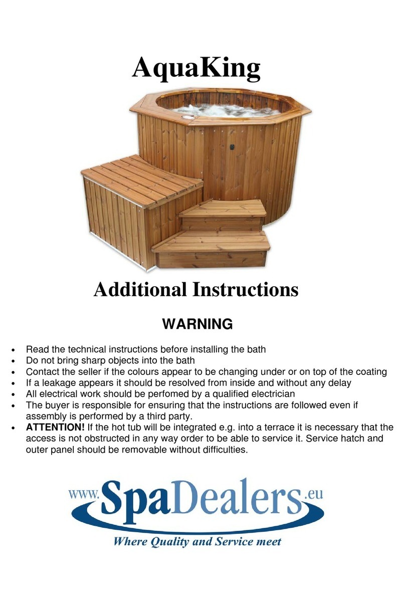 Polar Spas AquaKing Additional instructions