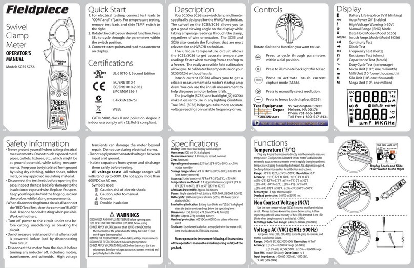 Fieldpiece SC55 User manual