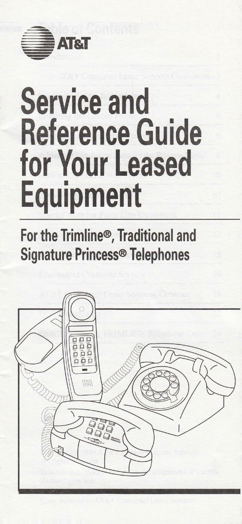 AT&T Trimline Single Line Business Telephone User manual