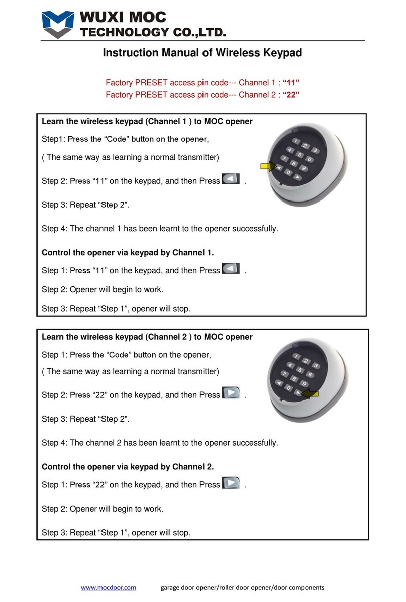 MOC Wireless keypad User manual