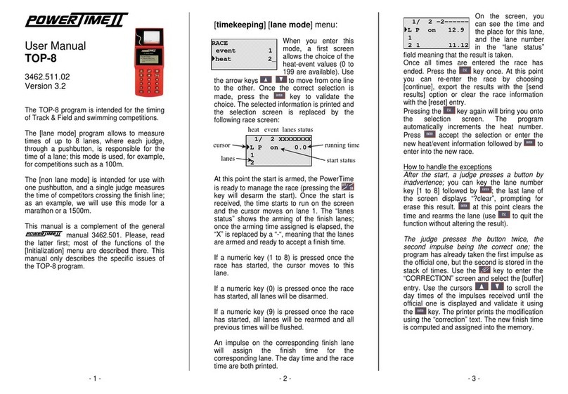 Swiss Timing POWERTIME II User manual