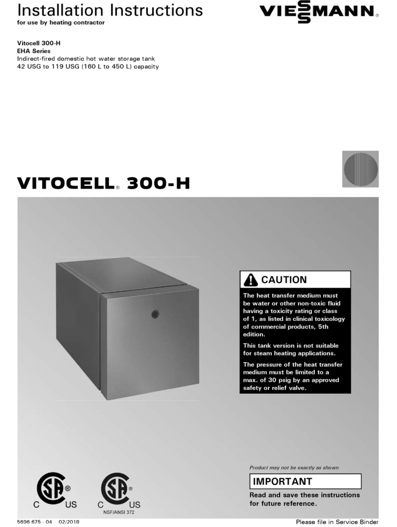 Viessmann VITOCELL 300-H installation instructions Viessmann VITOCELL 300-H installation instructions