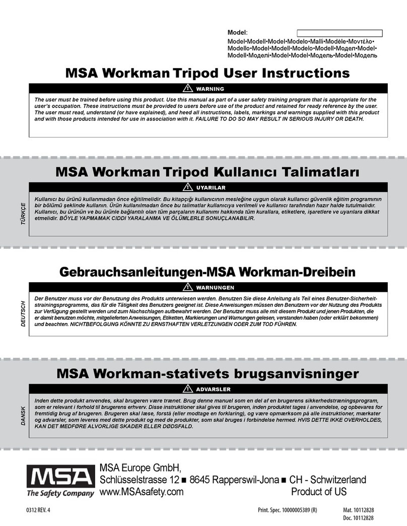 MSA WORKMAN User instructions