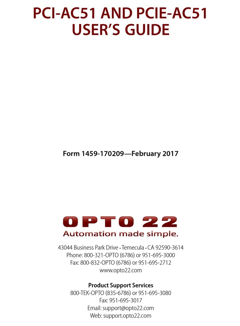 OPTO 22 PCI-AC51 user guide