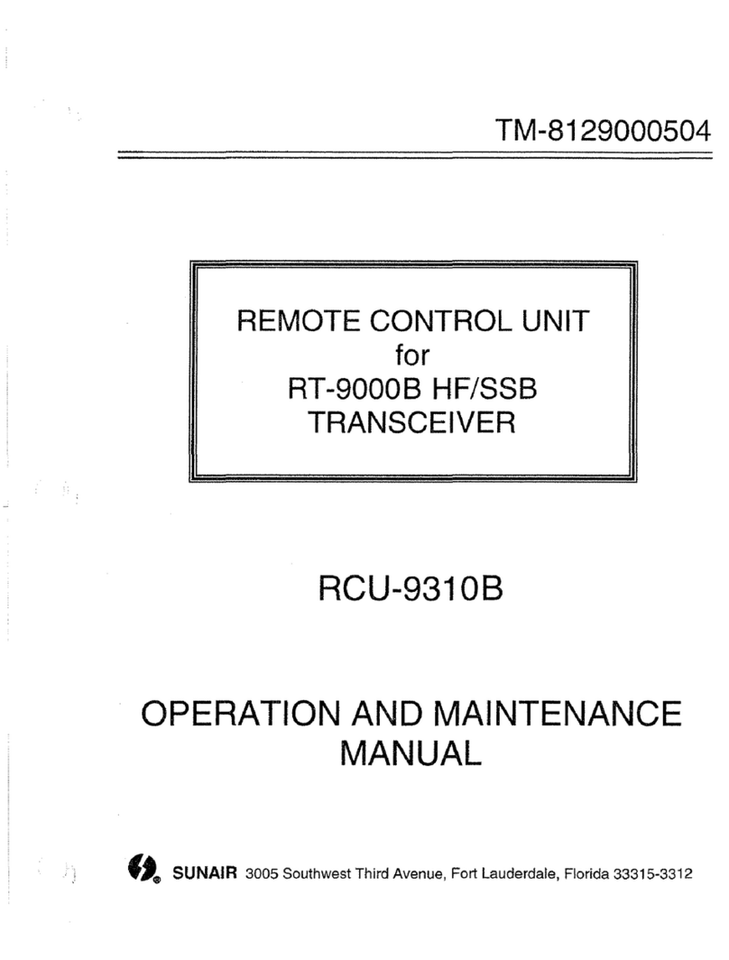 sunair RCU-9310B Operation and maintenance manual