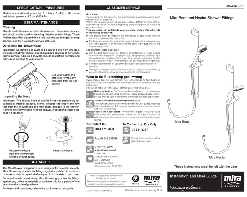 Mira Nectar Installation and user guide