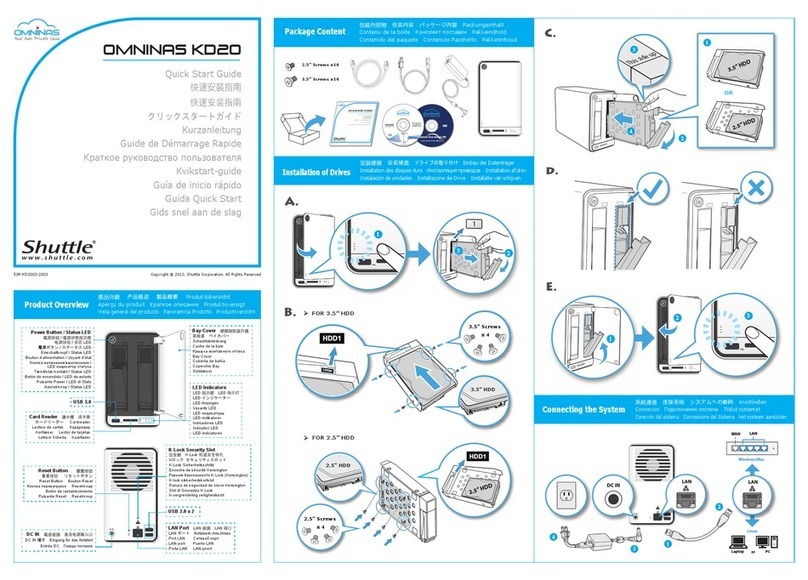 Shuttle OMNINAS KD20 quick start guide