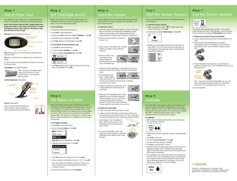 Dexcom SEVEN PLUS User manual