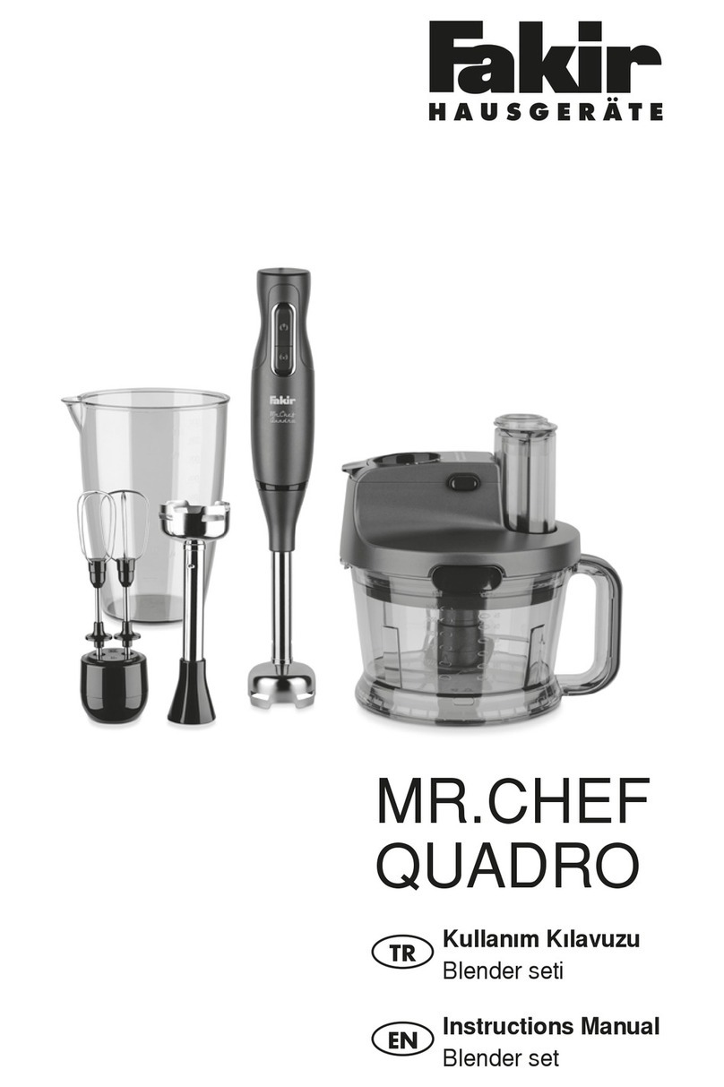 Fakir MR.CHEF QUADRO instruction manual