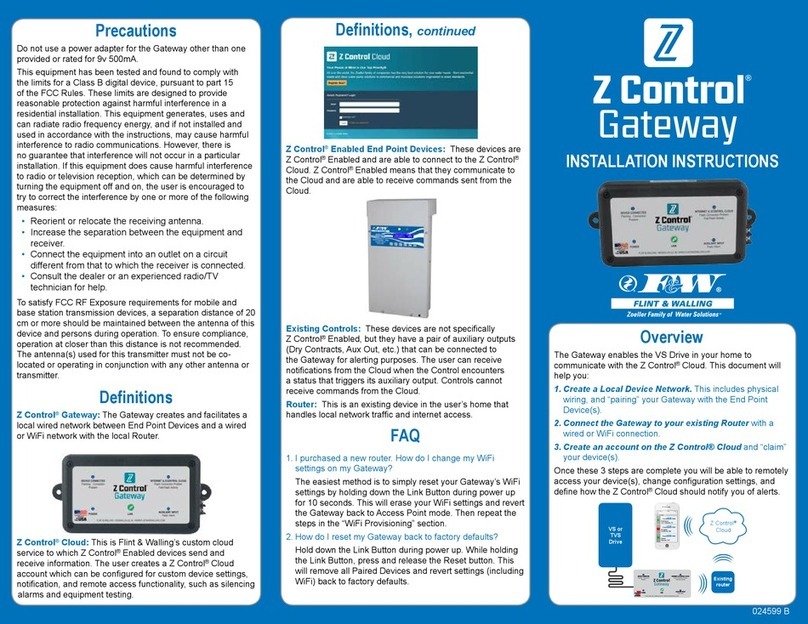 Flint & Walling Z Control User manual