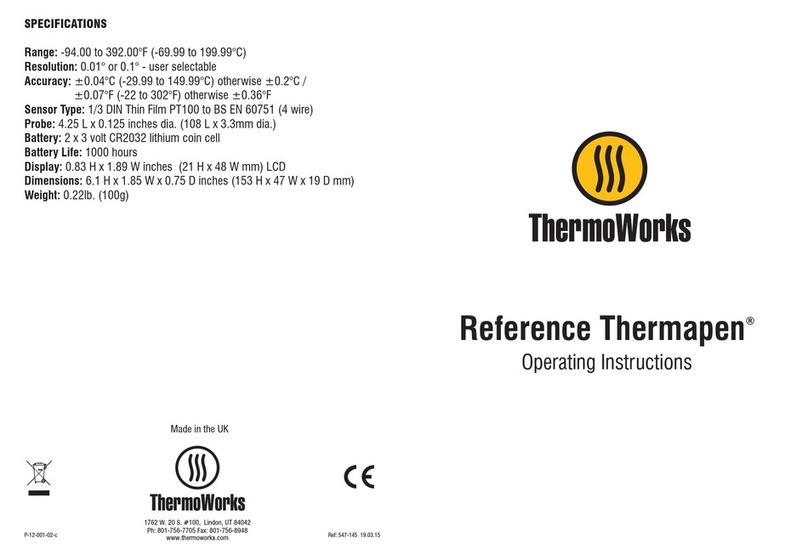 ThermoWorks Reference Thermapen User manual