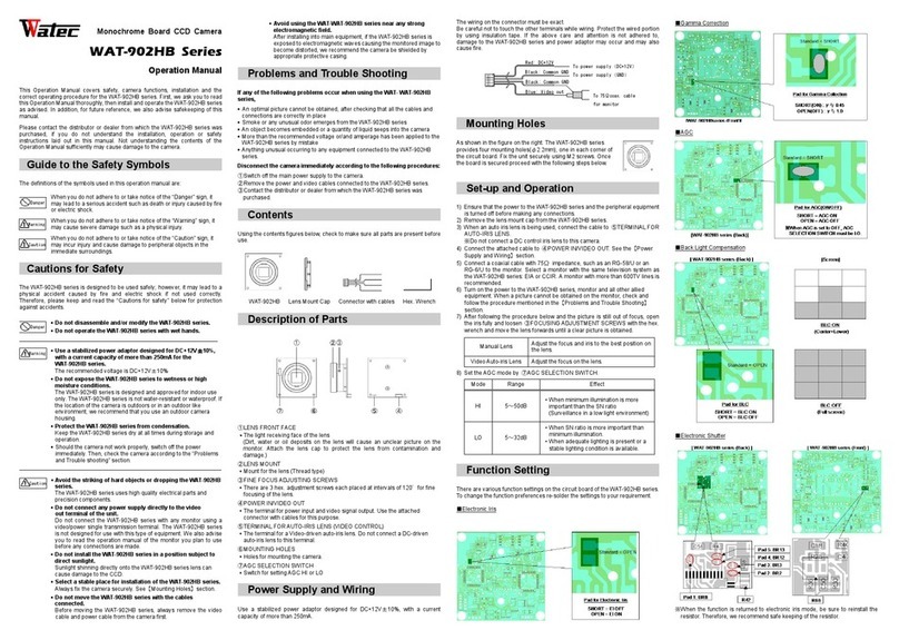 Watec WAT-902HB Series Operation manual