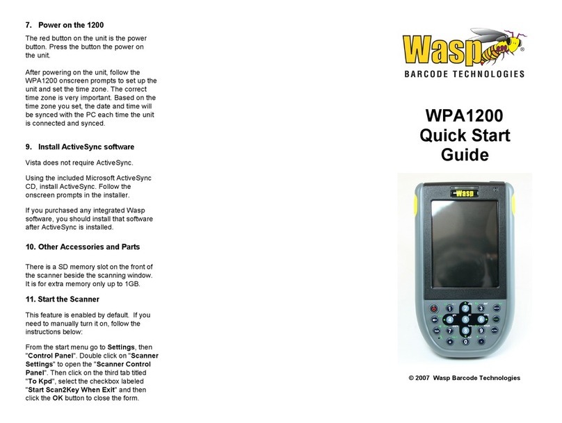 Wasp WPA1200 User manual Wasp WPA1200 User manual