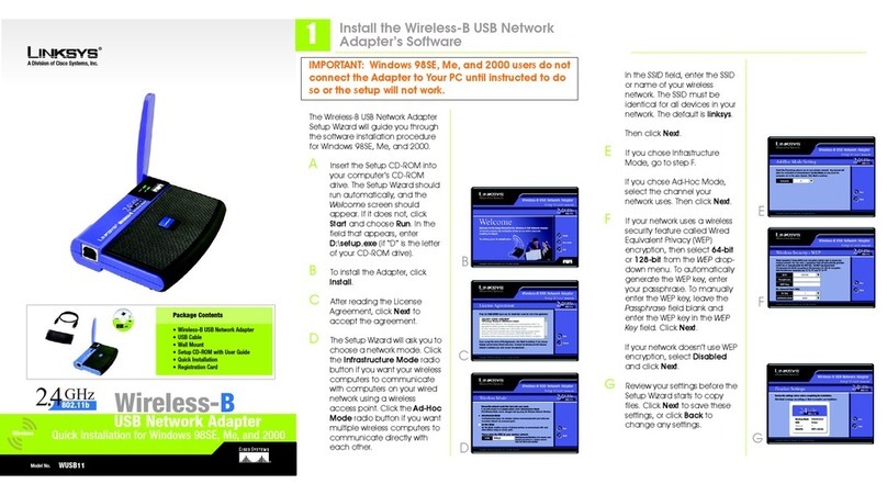 Linksys WUSB11 ver. 2.6 User manual