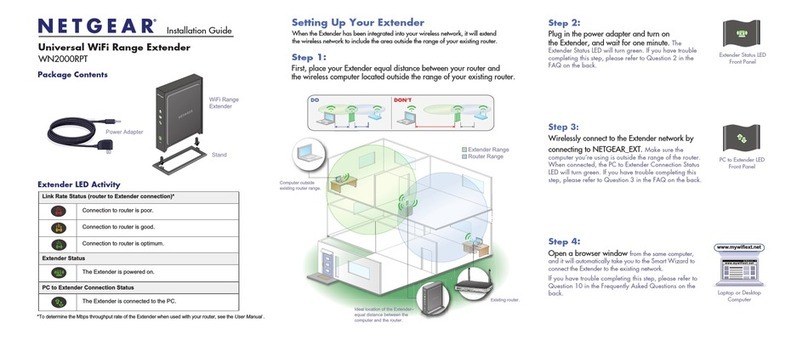 NETGEAR WN2000RPT - Universal WiFi Range Extender installation guide
