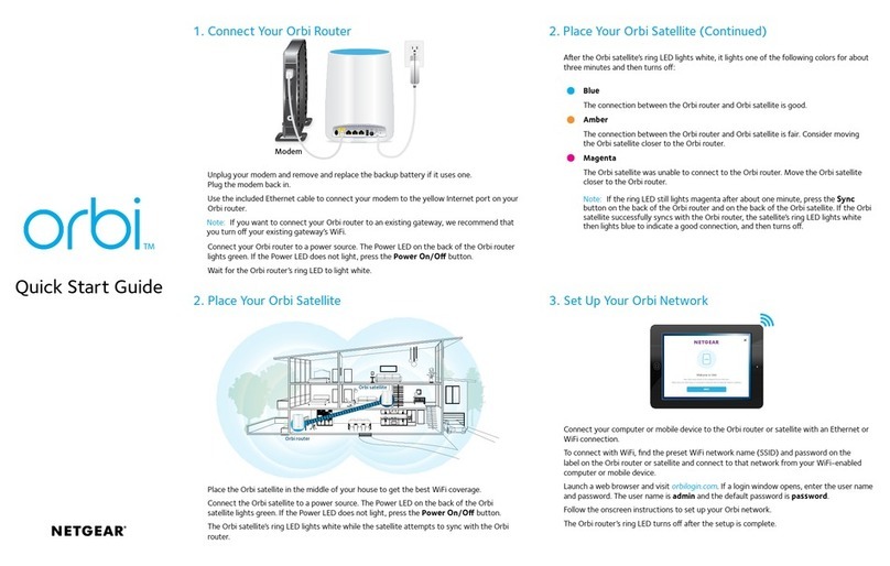 NETGEAR Orbi RBR50 quick start guide