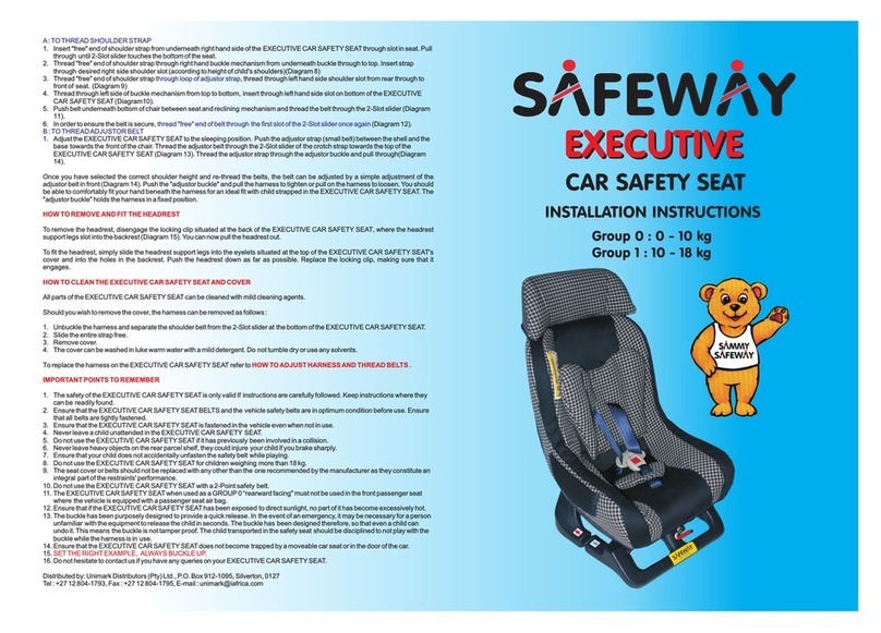 Safeway EXECUTIVE installation instructions