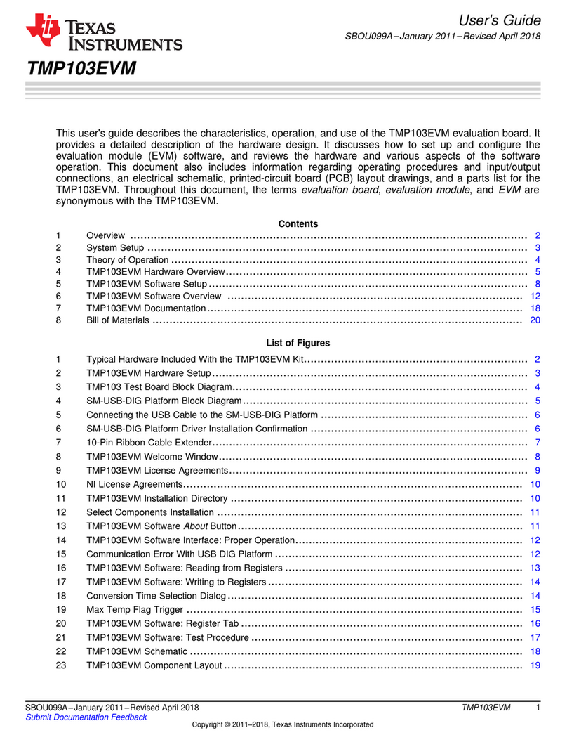 Texas Instruments TMP103EVM User manual