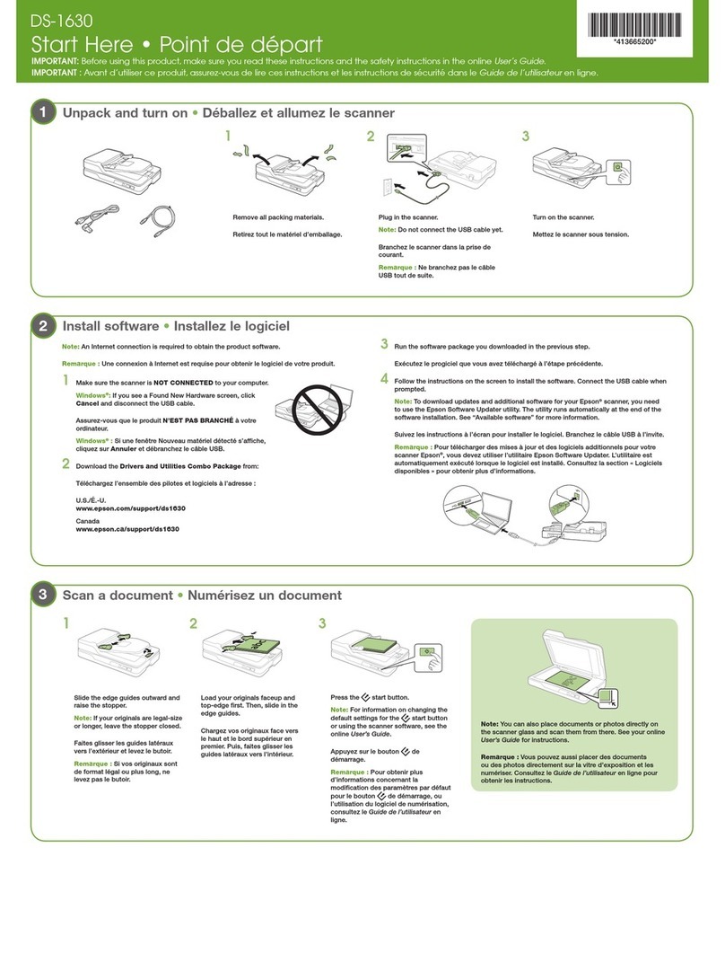 Epson DS-1630 Instruction Manual Epson DS-1630 Instruction Manual